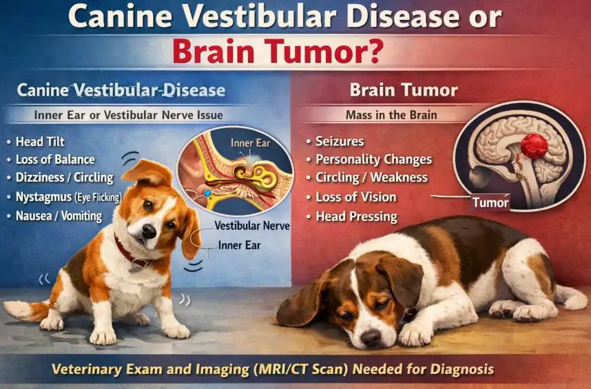 Canine Vestibular Disease or Brain Tumor: Causes, Symptoms, Diagnosis, and Treatment Guide