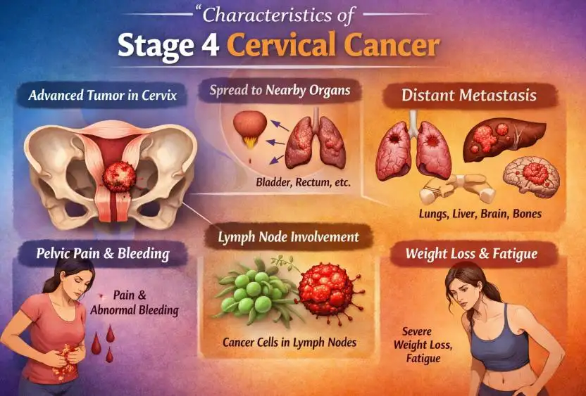 Characteristics of Stage 4 Cervical Cancer: Symptoms, Causes, Treatment, and Survival Insights