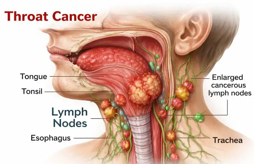 Throat Cancer Lymph Nodes: Symptoms, Diagnosis, Treatment, and Prognosis Explained